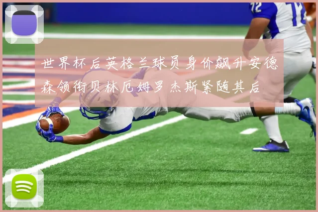 世界杯后英格兰球员身价飙升安德森领衔贝林厄姆罗杰斯紧随其后